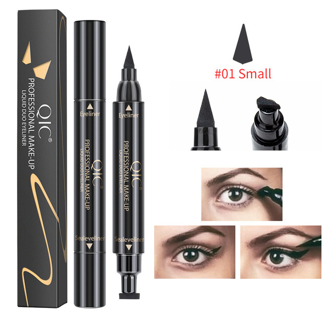 QIC double head delta wing seal eyeliner makeup waterproof and non - dizzy cosmetics view 6