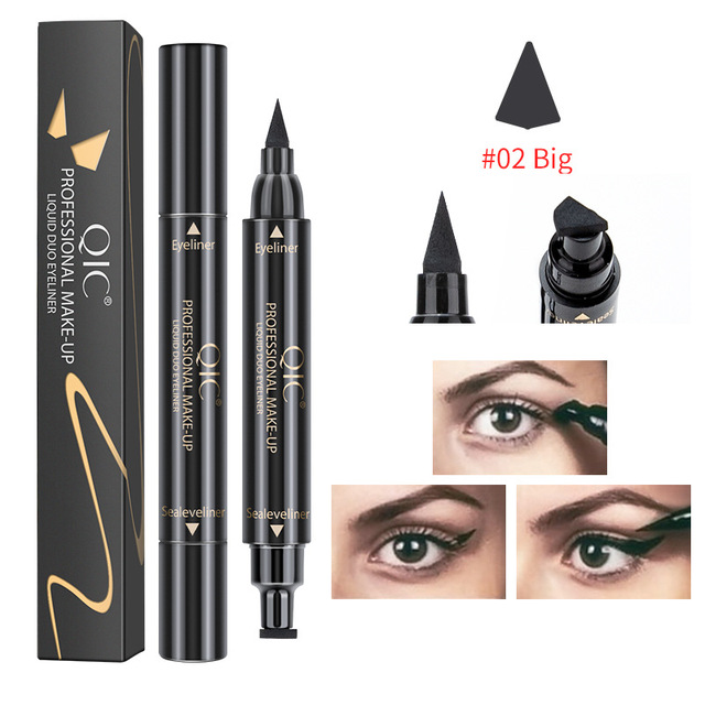 QIC double head delta wing seal eyeliner makeup waterproof and non - dizzy cosmetics view 3