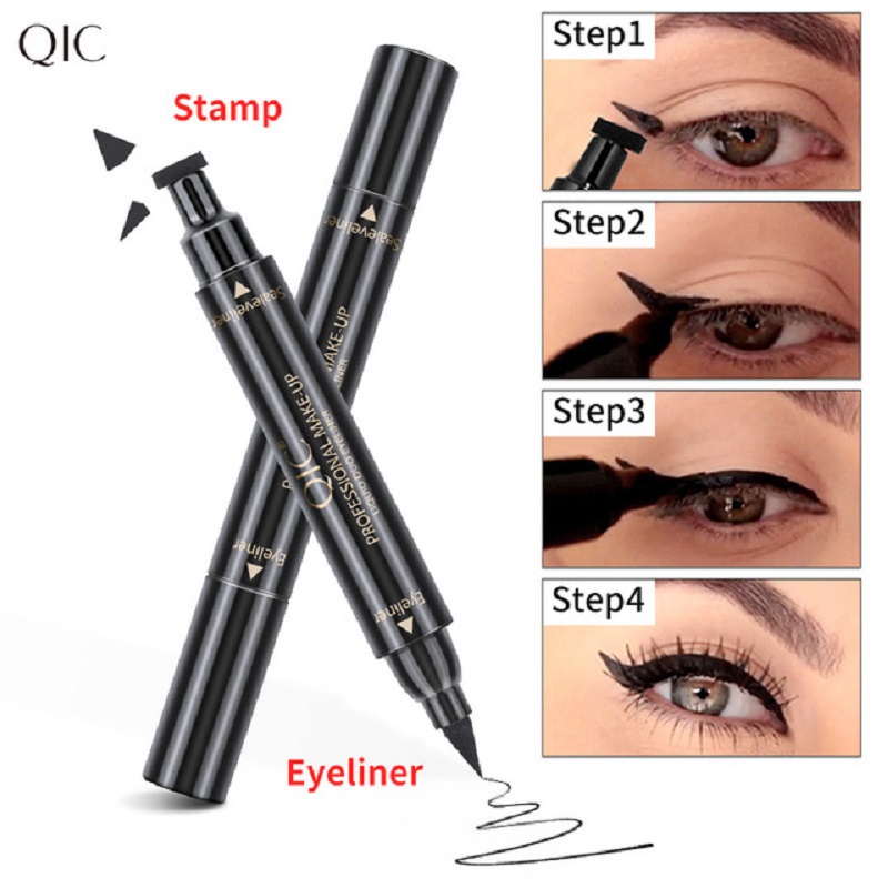 QIC double head delta wing seal eyeliner makeup waterproof and non - dizzy cosmetics view 5