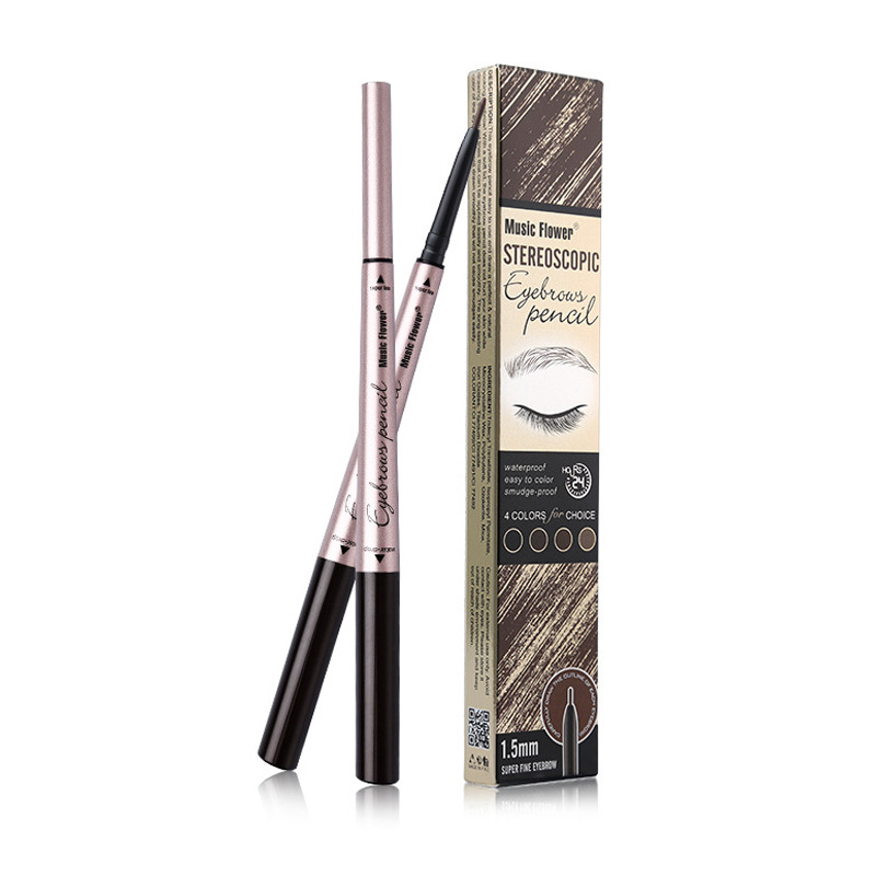 Hard core fog pull wire eyebrow pencil, waterproof and sweat proof, natural and non dizzy