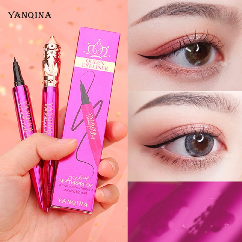 Queen Scepter Eyeliner Cool Black Color Waterproof Anti-faint Dye Fast Dry Liquid Eyeliner Beginners