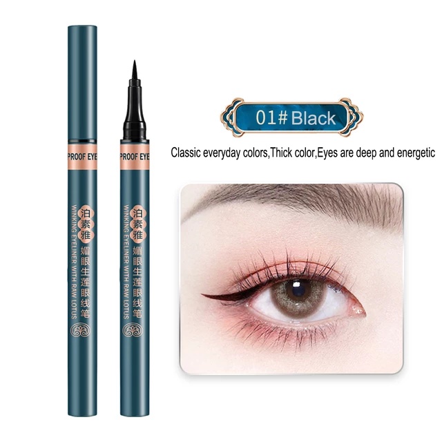 Liquid Eyeliner Black Brown Waterproof Eye Liner Pen Makeup Cosmetic Long-lasting Easy to Wear view 6