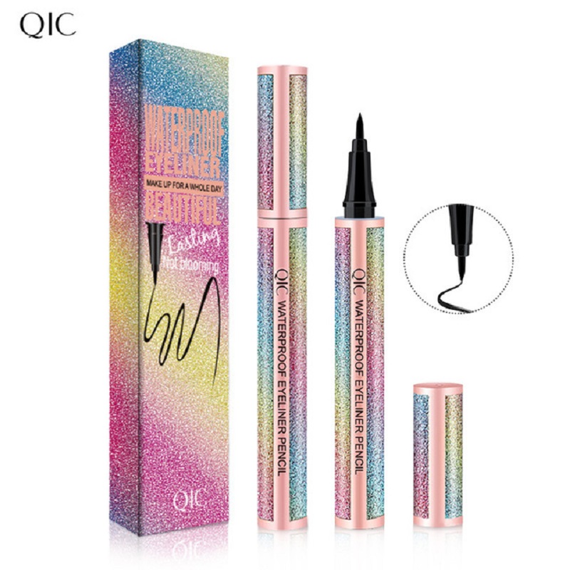 QIC Makeup Quick Dry Star Eyeliner Makeup Dye Beauty Cool Black Liquid Eyeliner