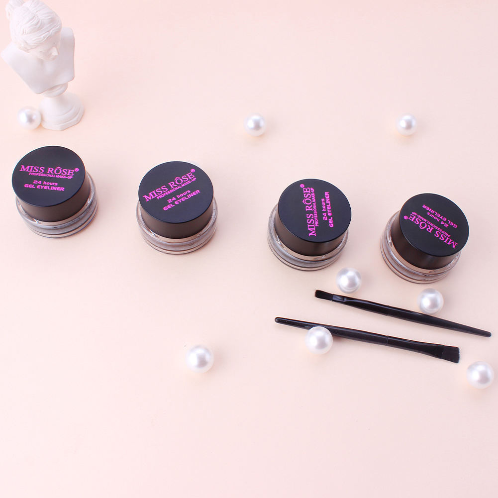MISS ROSE two-color two-bottle eyeliner waterproof and sweat-proof