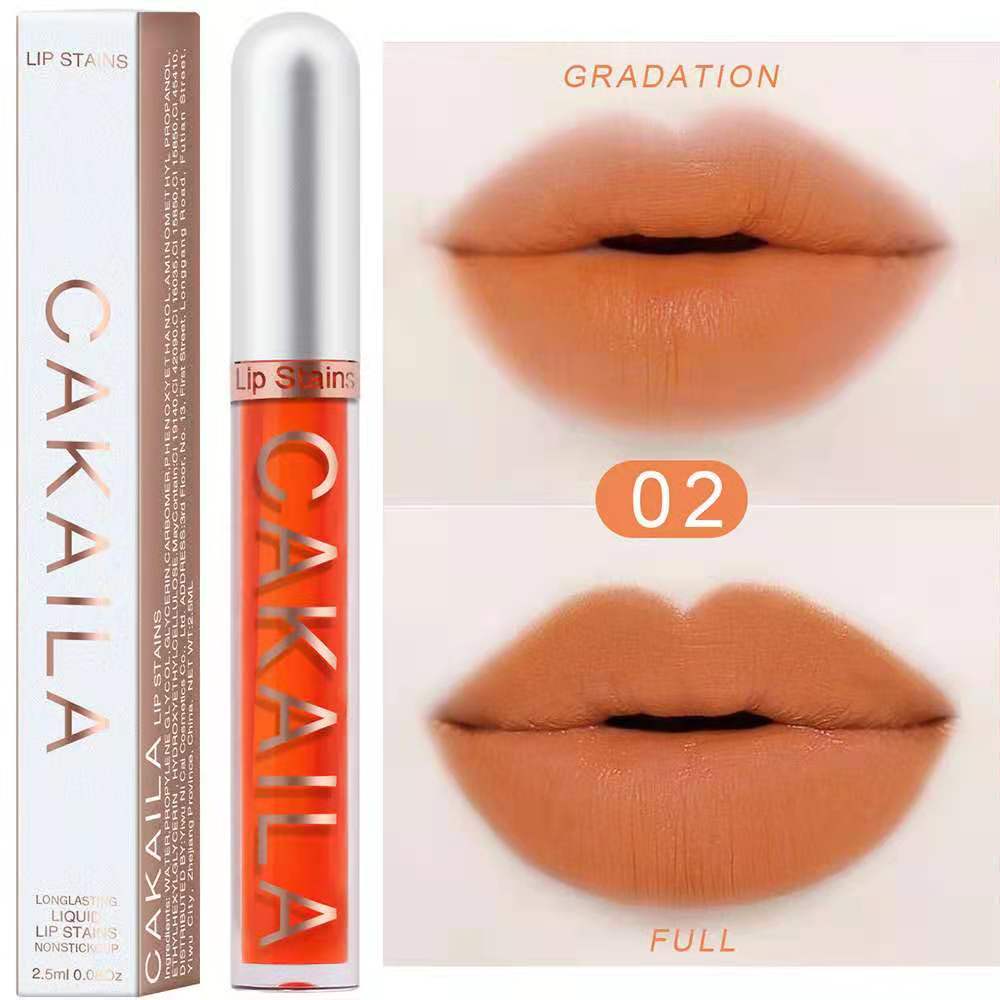 CAKAILA non stick matte moisturizing lip shades Lipstick long lasting lip makeup 3 colors view 7
