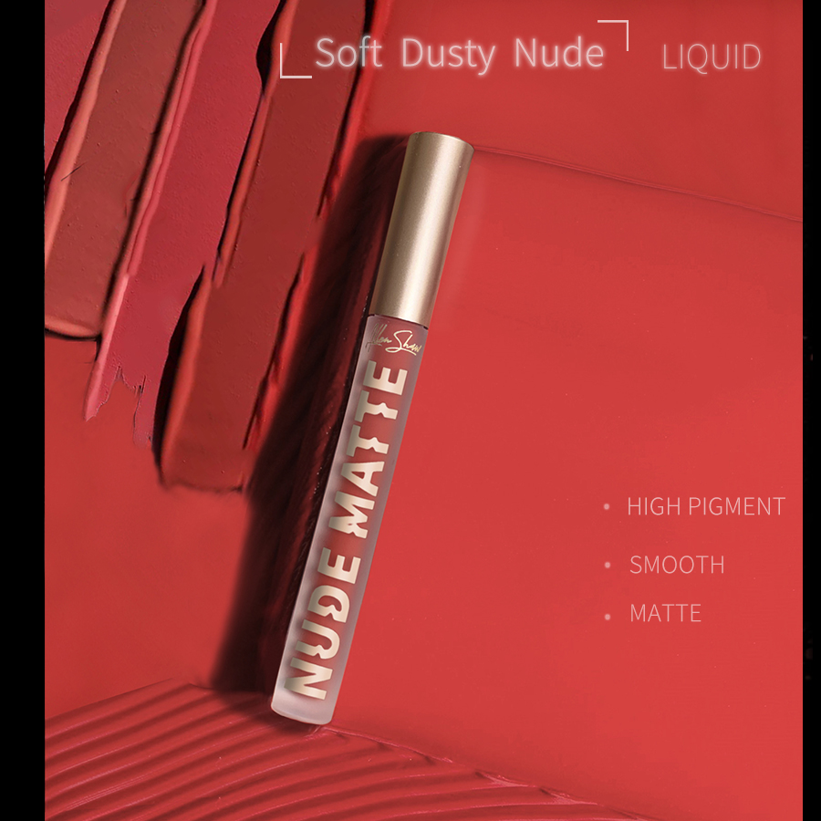 Nude Matte Lip Glaze Not Easy to Stick to red lip gloss