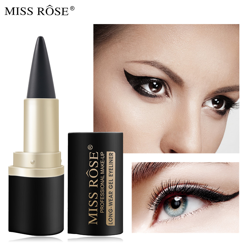 Waterproof eyeliner matte quick-drying eyeliner single-head black solid rich eyeliner pen