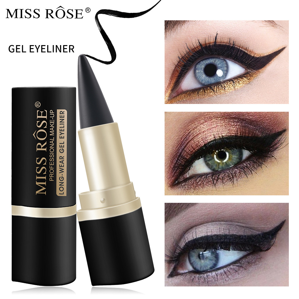 Waterproof eyeliner matte quick-drying eyeliner single-head black solid rich eyeliner pen