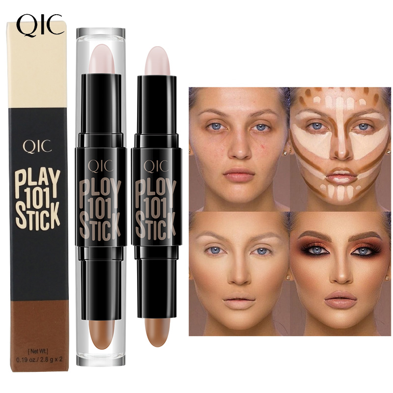 Double-headed Concealer Stick Clavicle Shadow Pen Facial Three-dimensional Highlighting Stick