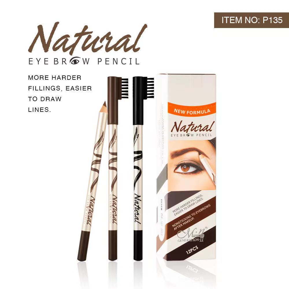 MENOW hard core bar with eyebrow pencil eyebrow brush 5 color lasting color optional waterproof