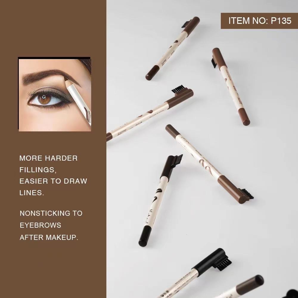 MENOW hard core bar with eyebrow pencil eyebrow brush 5 color lasting color optional waterproof
