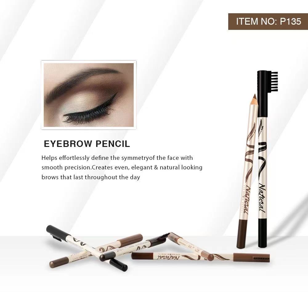 MENOW hard core bar with eyebrow pencil eyebrow brush 5 color lasting color optional waterproof