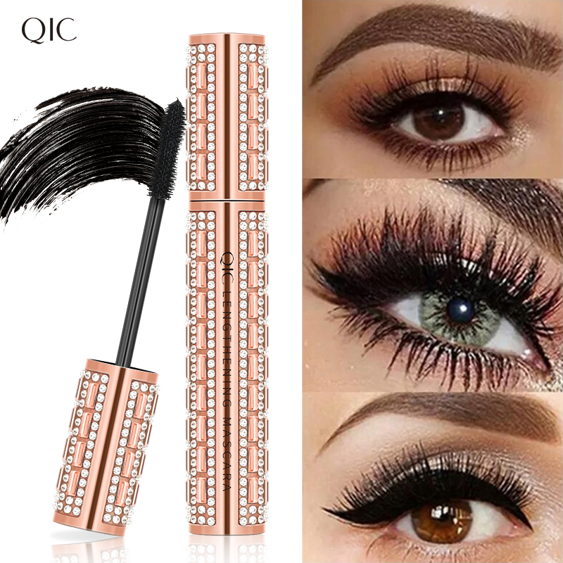 Rhinestone Mascara, Curling Eyelashes, Black base, Non-smudge, Long, Thick, Waterproof Shape