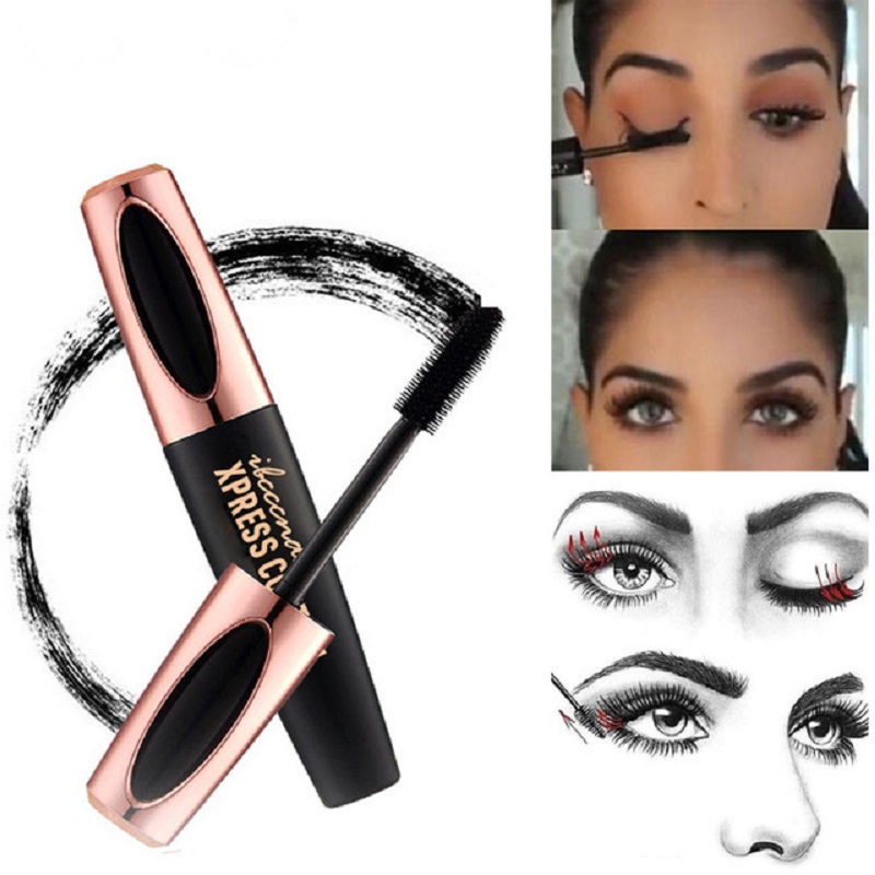 Waterproof, anti-perspiration, thick, curly, long, colorless, colorless, 4d beauty makeup mascara view 5