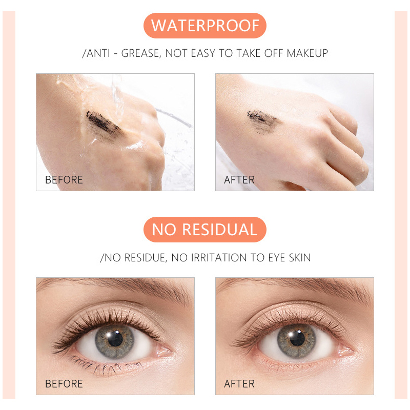 Thick curling long mascara natural waterproof, not stained with silicone brush head 4D mascara.