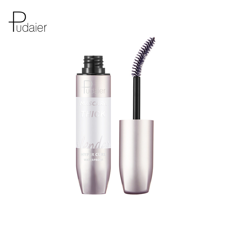 Thick curling long mascara natural waterproof, not stained with silicone brush head 4D mascara.