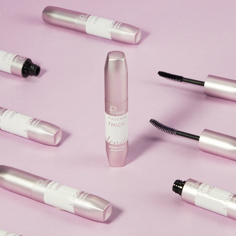 Thick curling long mascara natural waterproof, not stained with silicone brush head 4D mascara.