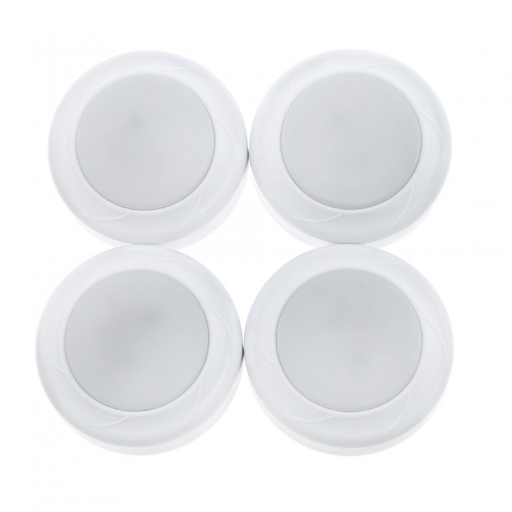 Wireless Puck Light LED Cabinet Lamp 4pcs