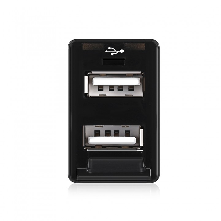 Universal Dual USB Car Charger with Audio Port Int