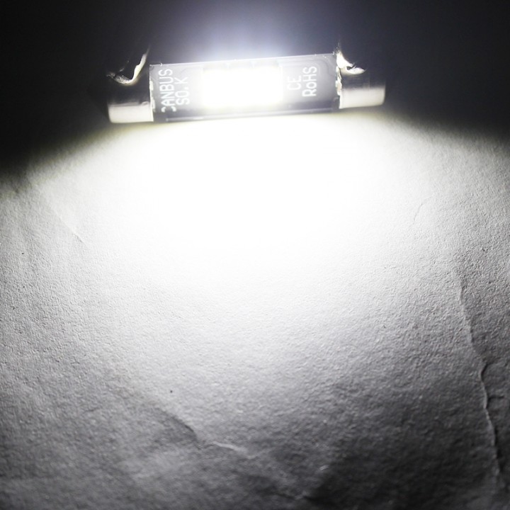2PCS White 31mm Osram 3030 6 SMD Car Festoon Canbu