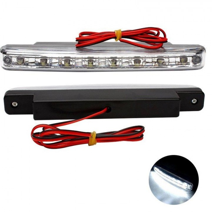 2pcs Super Bright White 8 LED DC12V DRL Car Daytim