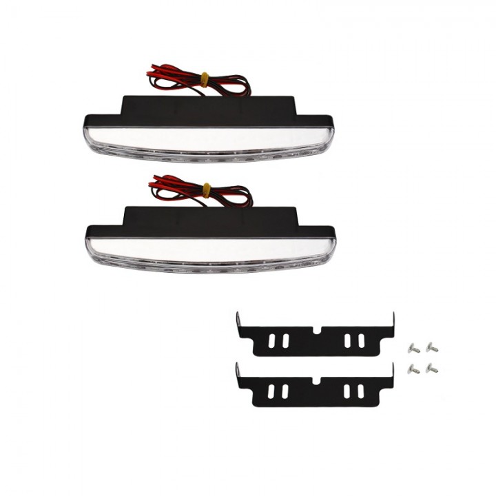 2pcs Super Bright White 8 LED DC12V DRL Car Daytim