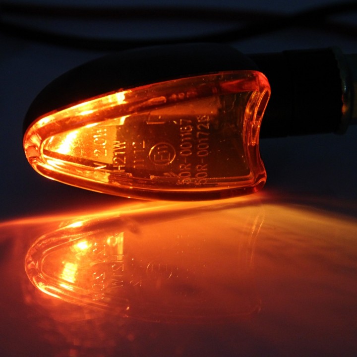 12V 2W Motorcycle Turning Signal Indicator Light Blinker Cornering Lamp E11 Bulb - 2Pcs