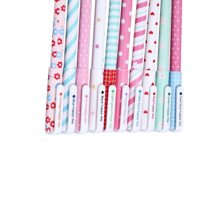 10pcs Colorful Watercolor Gel-ink Pen