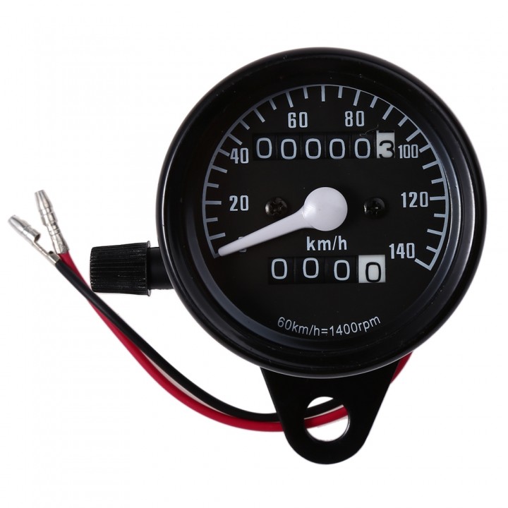 B732 Dual Odometer Speedometer Gauge Speed Meter