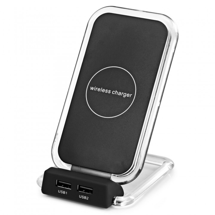 3-coil Ultra Slim Qi Wireless Charging Stand Dual