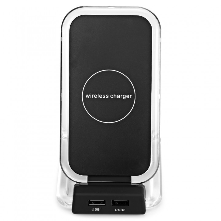 3-coil Ultra Slim Qi Wireless Charging Stand Dual