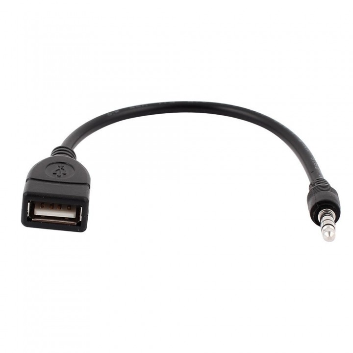 USB Female to AUX 3.5mm Male Jack Plug Audio Data