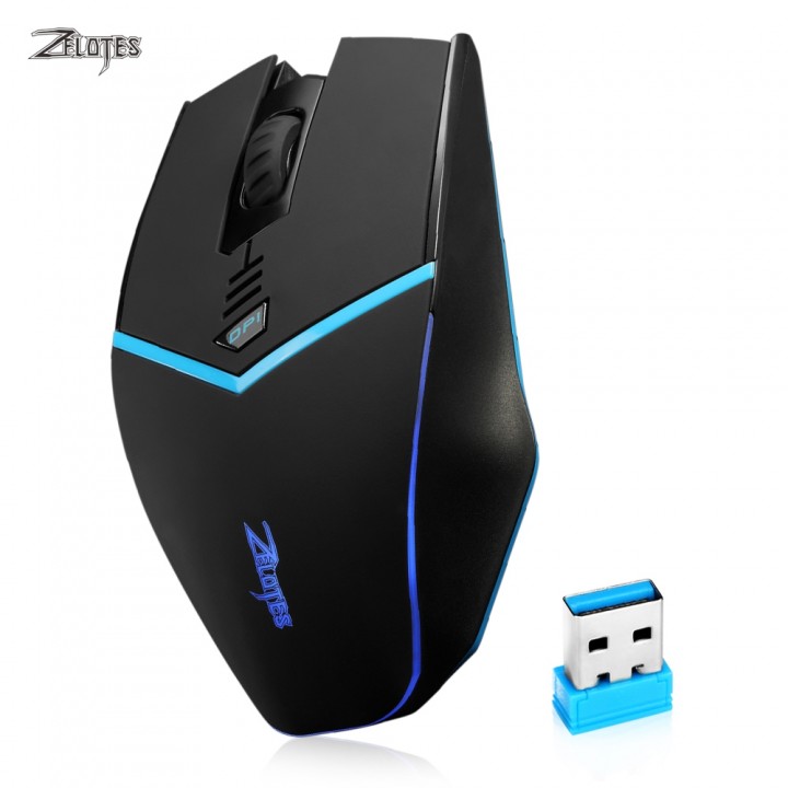 ZELOTES F12 Wireless Gaming Mouse 2400DPI with LED