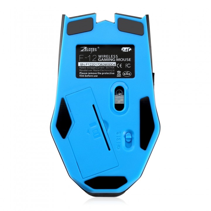 ZELOTES F12 Wireless Gaming Mouse 2400DPI with LED