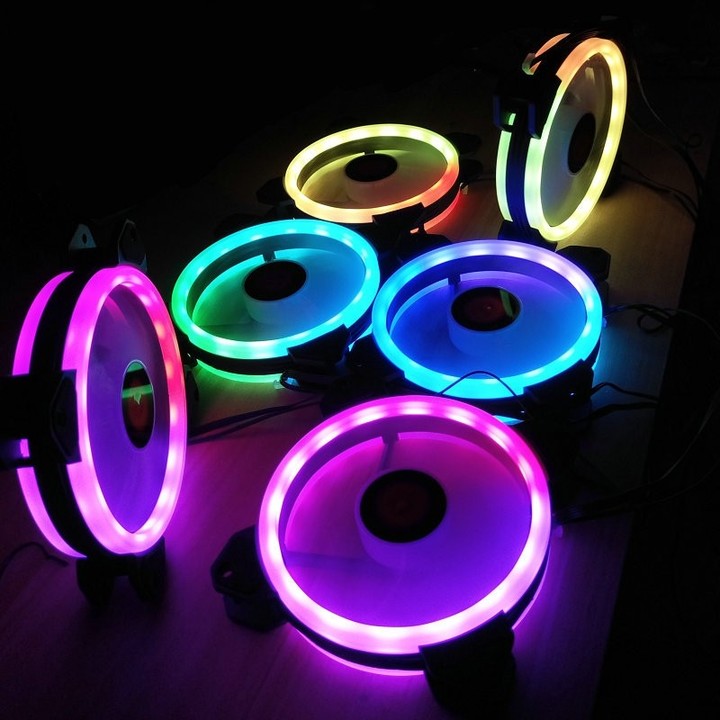 120mm Adjustable RGB LED Light Computer Case PC Co