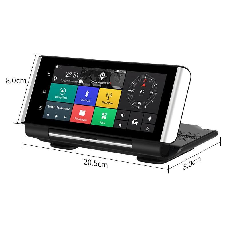 New 4g driving recorder center console dual lens HD with electronic dog reversing image Android