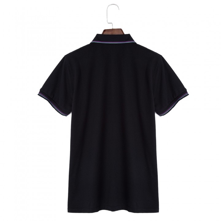 Casual Pure Color Turn-down Collar Short Sleeve Me
