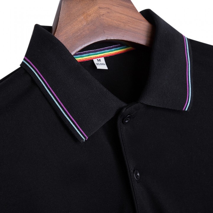 Casual Pure Color Turn-down Collar Short Sleeve Me