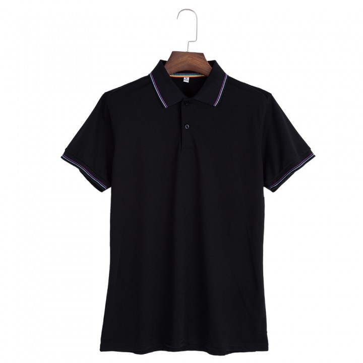Casual Pure Color Turn-down Collar Short Sleeve Me