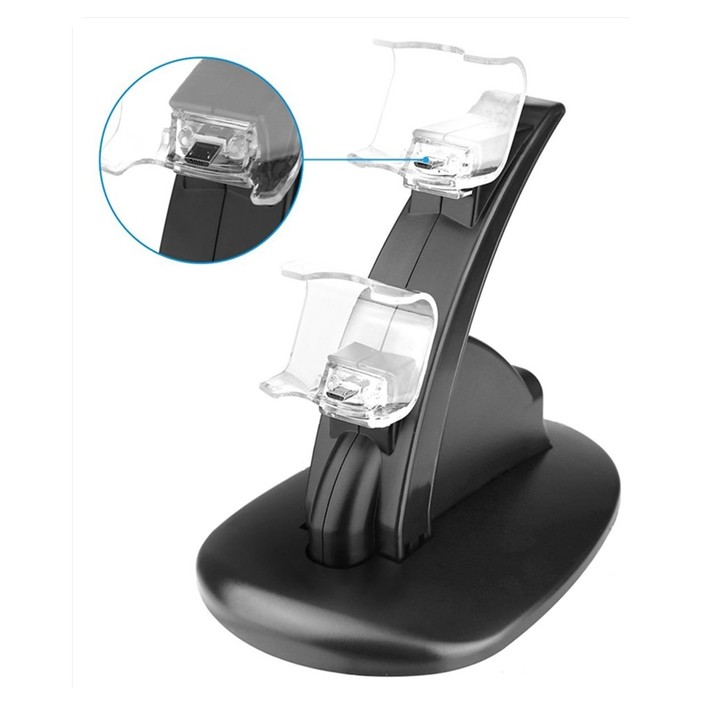 Dual Slot for Sony PlayStation 4 PS4 Controller LE