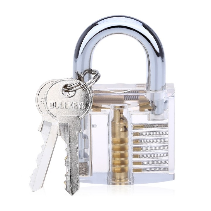 ZH - 0121 Transparent Practice Padlock Inside-view