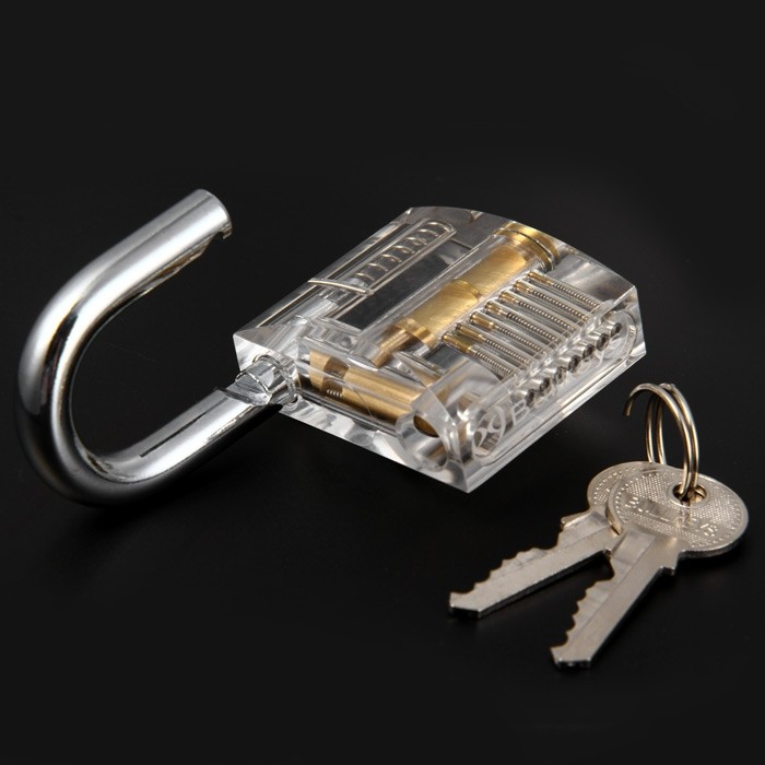 ZH - 0121 Transparent Practice Padlock Inside-view