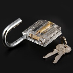 ZH - 0121 Transparent Practice Padlock Inside-view