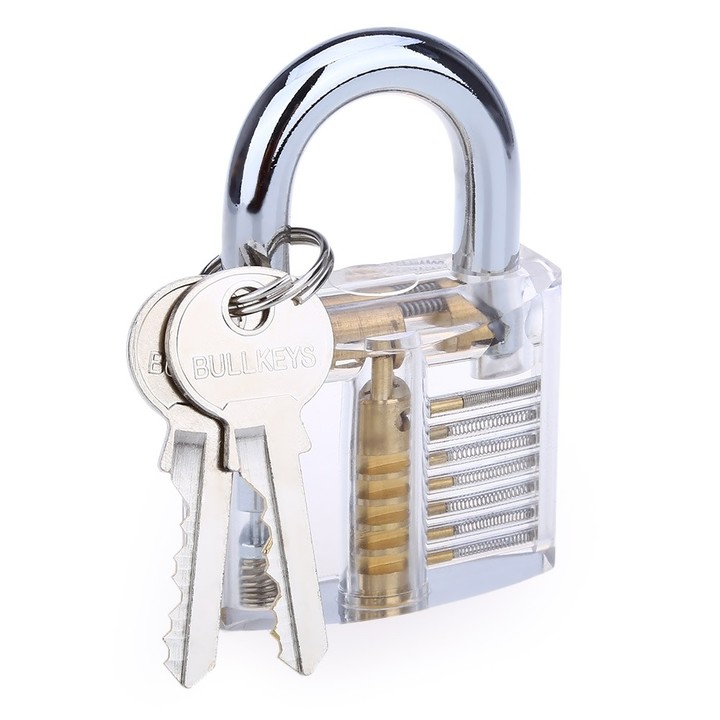 ZH - 0121 Transparent Practice Padlock Inside-view