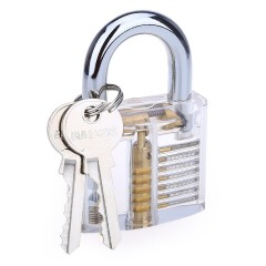 ZH - 0121 Transparent Practice Padlock Inside-view
