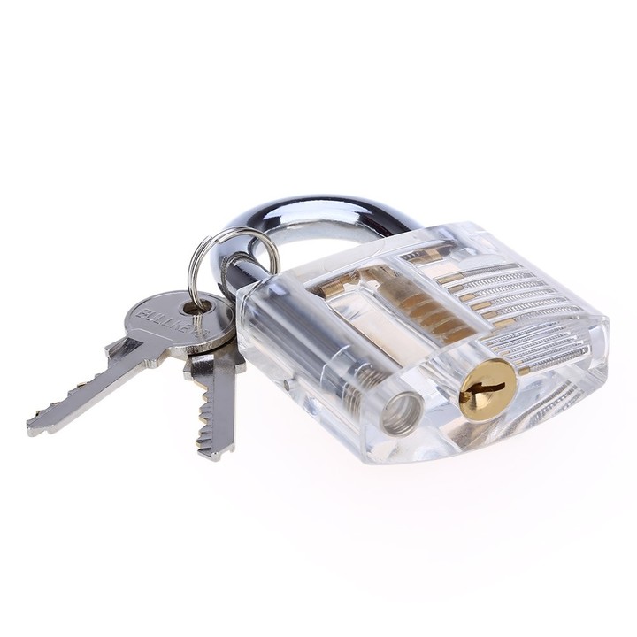 ZH - 0121 Transparent Practice Padlock Inside-view