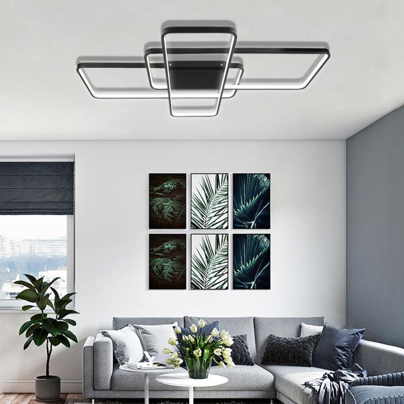 Simple Rounded Corner Ceiling Lamp European Standard 220-240V for Living Room