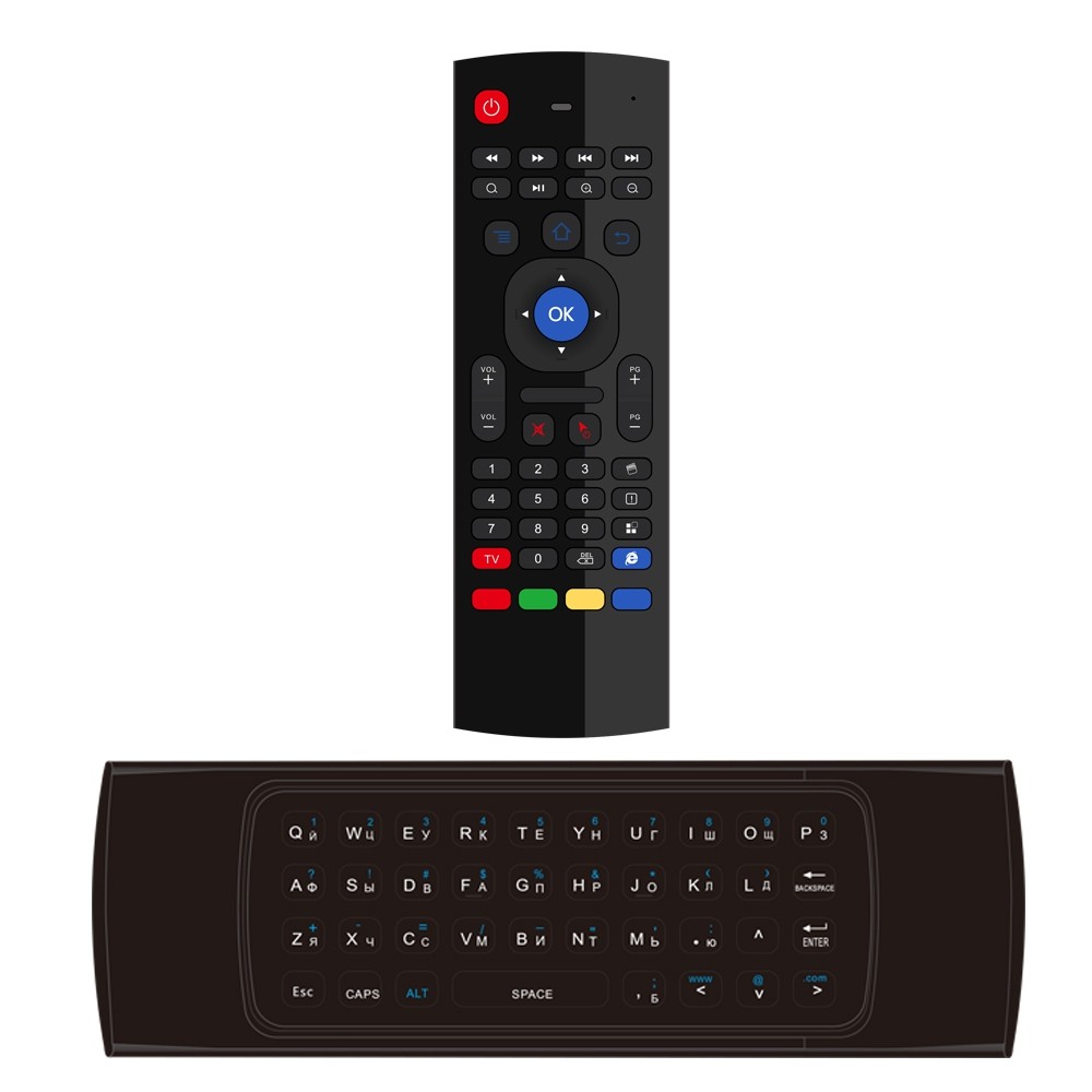 MX3 Russian Version 2.4GHz Wireless Air Mouse Mini Keyboard QWERTY Full Keyboard Infrared Intelligent Remote Control