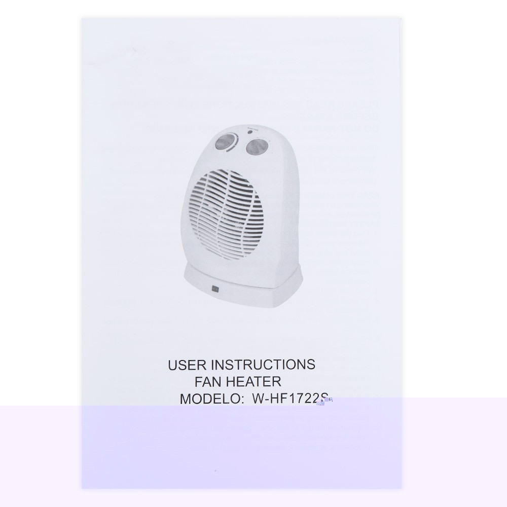 Household Fan Heater 2 Heat Settings Warm Air Blower