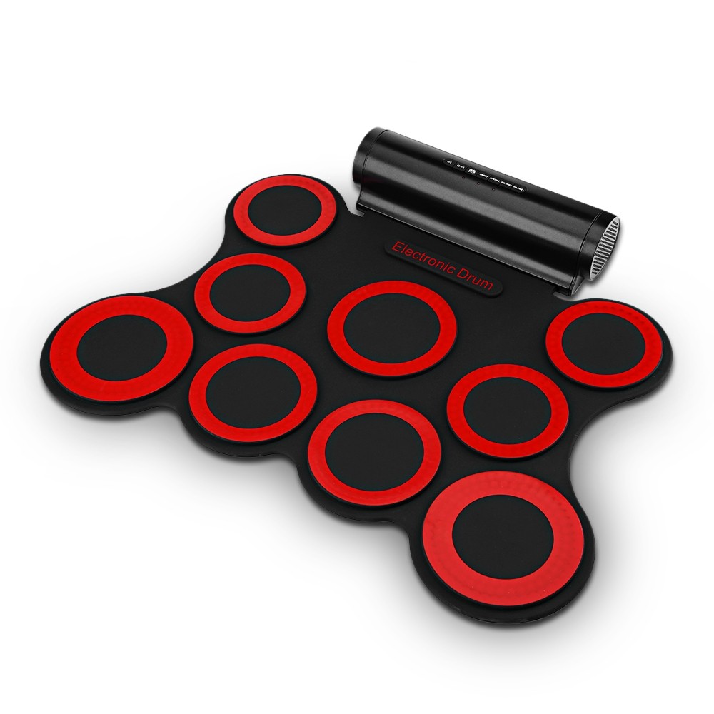 G3001 Table-top Electronic Drum Foldable Rubber-coated Water-resistant Pedals Sticks